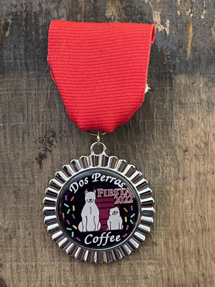 Fiesta Medal with the Dos Perros logo